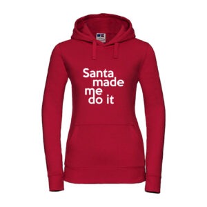 Alternative view of Dames Hoodie Santa made me do it!